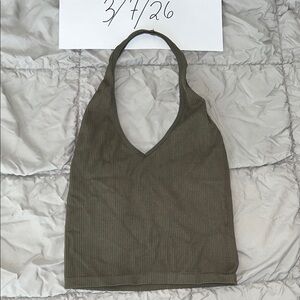 Urban Outfitter seamless green halter